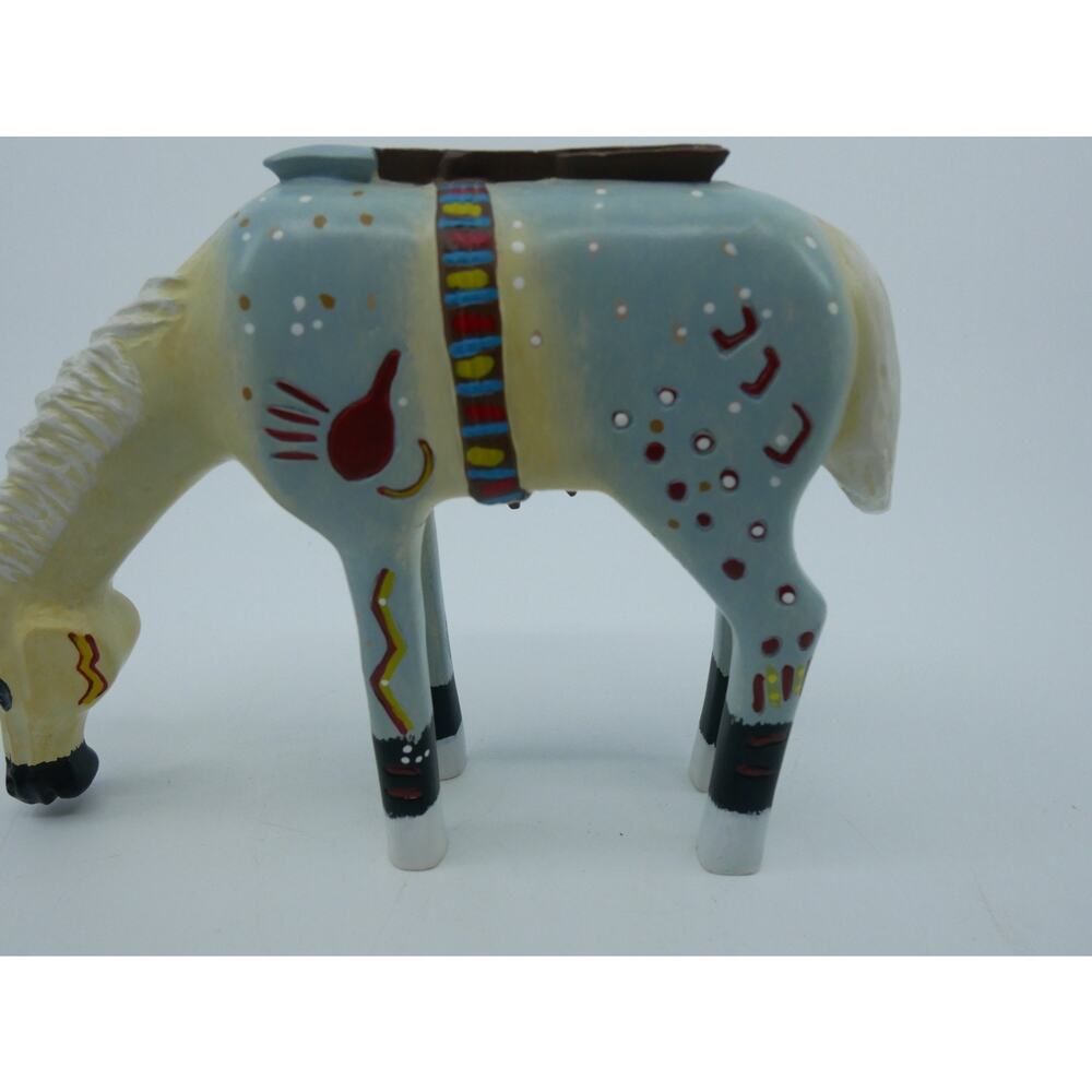 Robert Shields Story Teller Painted Horse Figure 4" Tall Dreamcatcher Arrow - Picture 10 of 16